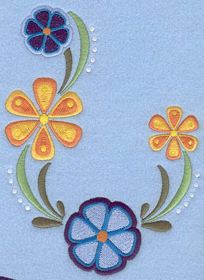 Embroidery Design: Floral Combo A large <br>5.00"w X 6.80"h