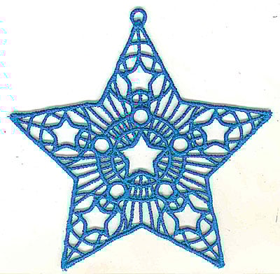 Embroidery Design: Lace Star Ornament 1 large <br> 4.99w X 4.95h