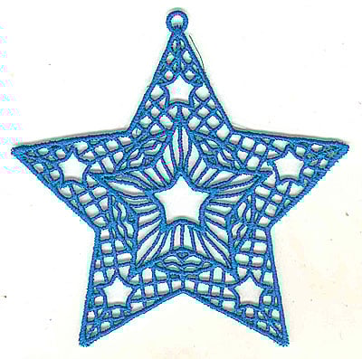Embroidery Design: Lace Star Ornament 2 large <br> 4.99w X 4.95h