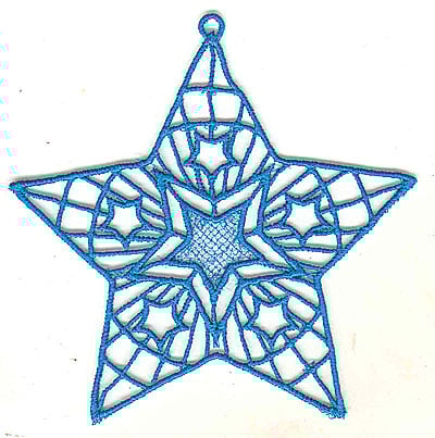Embroidery Design: Lace Star Ornament 4 large<br> 4.99w X 4.95h | Embroidery Legacy Embroidery Design: Lace Star Ornament 4 large<br> 4.99w X 4.95h
