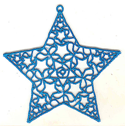 Embroidery Design: Lace Star Ornament 9 large<br> 4.99w X 4.95h