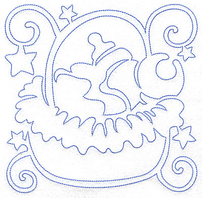 Embroidery Design: Baby Gift Basket large<br> 7.08w X 7.01h