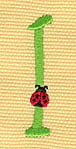 Embroidery Design: Ladybug Letters 1<br>0.38w X 1.71h | Embroidery Legacy Embroidery Design: Ladybug Letters 1<br>0.38w X 1.71h