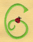 Embroidery Design: Ladybug Letters 6<br>1.18w X 1.76h | Embroidery Legacy Embroidery Design: Ladybug Letters 6<br>1.18w X 1.76h