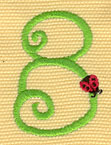 Embroidery Design: Ladybug Letters 8<br>1.22w X 1.79h