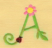 Embroidery Design: Ladybug Letters A<br> 2.06w X 1.94h