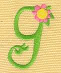 Embroidery Design: Ladybug Letters g<br>1.29w X 1.85h