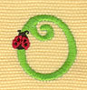 Embroidery Design: Ladybug Letters o<br>0.97w X 1.03h | Embroidery Legacy Embroidery Design: Ladybug Letters o<br>0.97w X 1.03h