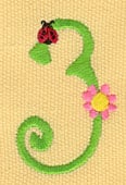 Embroidery Design: Ladybug Letters z<br> 1.30w X 1.99h