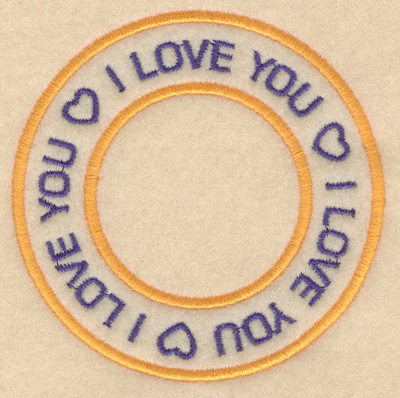 Embroidery Design: I love you I love you I love you<br>3.80"w X 3.80"h | Embroidery Legacy Embroidery Design: I love you I love you I love you<br>3.80"w X 3.80"h