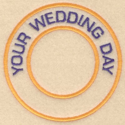 Embroidery Design: Your wedding day<br>3.80"w X 3.80"h