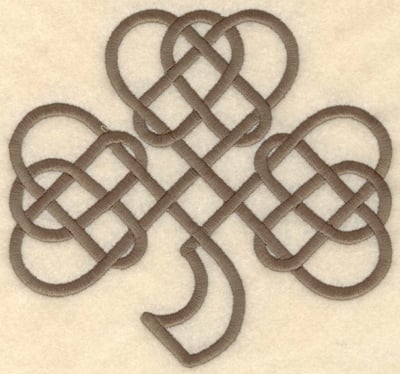 Embroidery Design: Large shamrock <br>5.88w X 5.49h