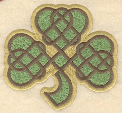 Embroidery Design: Large shamrock filled <br>4.79w X 4.50h