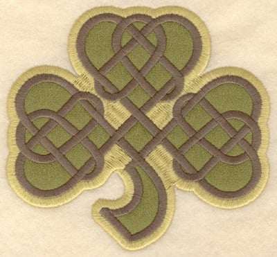 Embroidery Design: Large shamrock applique<br>4.79w X 4.50h