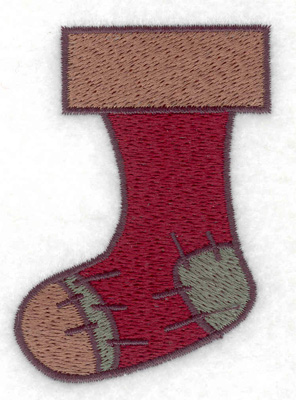 Embroidery Design: Christmas stocking<br> 2.20w X 3.02h