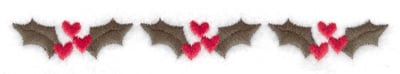 Embroidery Design: Mistletoe border<br> 4.98w X 0.56h