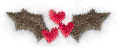 Embroidery Design: Mistletoe <br> 1.59w X 0.56h