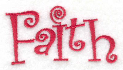 Embroidery Design: Faith<br> 2.90w X 1.55h