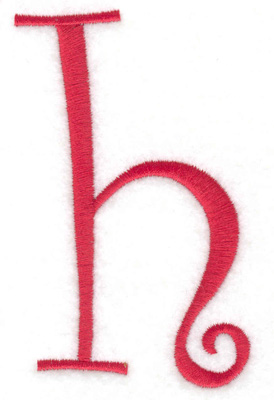 Embroidery Design: h lower case<br> 2.62w X 4.00h
