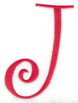 Embroidery Design: J<br> 2.86w X 4.00h