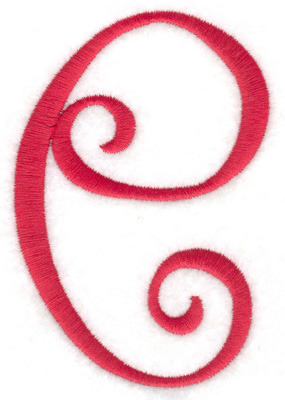 Embroidery Design: e<br> 2.70w X 4.00h