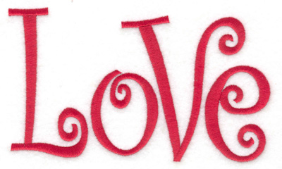 Embroidery Design: Love<br> 6.02w X 3.51h