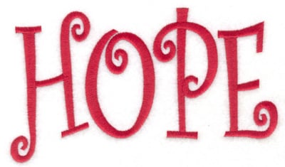 Embroidery Design: Hope<br> 6.01w X 3.51h | Embroidery Legacy Embroidery Design: Hope<br> 6.01w X 3.51h