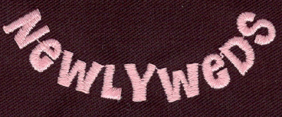 Embroidery Design: Newlyweds<br>2.92w X 1.17h