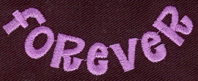 Embroidery Design: Forever<br>2.82w X 1.46h | Embroidery Legacy Embroidery Design: Forever<br>2.82w X 1.46h