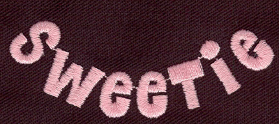 Embroidery Design: Sweetie<br>2.79w X 1.34h