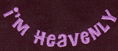 Embroidery Design: I'm heavenly<br>2.93w X 1.10h
