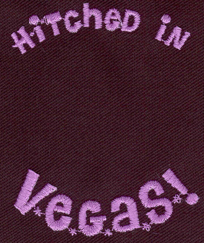 Embroidery Design: Hitched in Vegas<br>2.19w X 2.77h | Embroidery Legacy Embroidery Design: Hitched in Vegas<br>2.19w X 2.77h