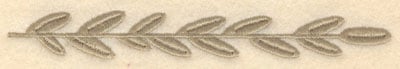 Embroidery Design: Small laurel leaf<br>6.00w X 0.81h