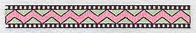 Embroidery Design: Scalloped border design<br> 4.84w X 1.00h