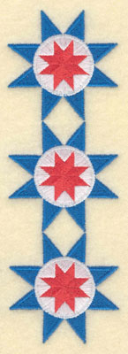 Embroidery Design: Floral Stars Motif Vertical Large<br>2.19w X 6.59h | Embroidery Legacy Embroidery Design: Floral Stars Motif Vertical Large<br>2.19w X 6.59h