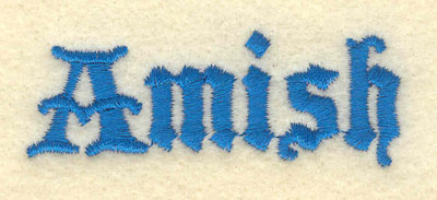 Embroidery Design: Amish<br>2.51w X 0.91h