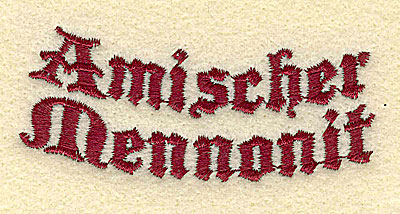 Embroidery Design: Amischer Mennonit<br>3.01w X 1.24h