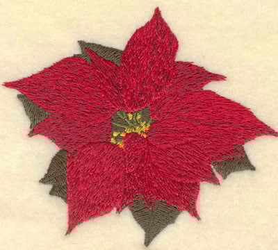 Embroidery Design: Poinsettia <br>3.90w X 3.38h