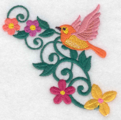 Embroidery Design: Bird flying <br> 3.59w X 3.47h