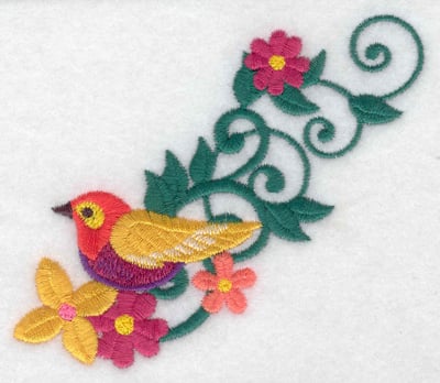 Embroidery Design: Bird perched<br> 3.88w X 3.38h