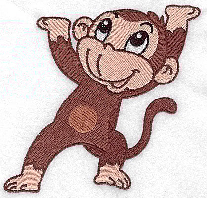 Embroidery Design: Monkey B large<br> 4.93w X 4.94h