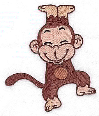 Embroidery Design: Monkey F large<br> 4.21w X 4.97h