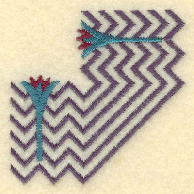 Embroidery Design: Lotus and Nile extended corner<br>2.29w X 2.28h