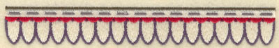 Embroidery Design: Feather border long<br>6.97w X 1.01h