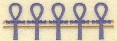 Embroidery Design: Ankh border large<br>5.01w X 1.66h