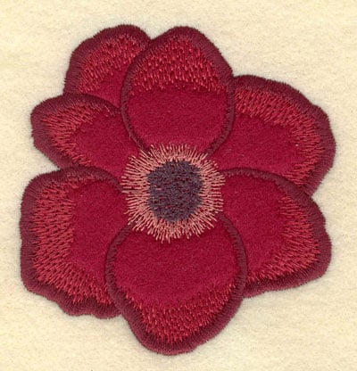 Embroidery Design: Poppy Applique<br>3.61w X 3.76h