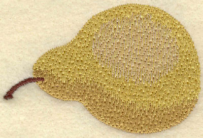 Embroidery Design: Single Pear Horizontal<br>3.01w X 2.03h | Embroidery Legacy Embroidery Design: Single Pear Horizontal<br>3.01w X 2.03h