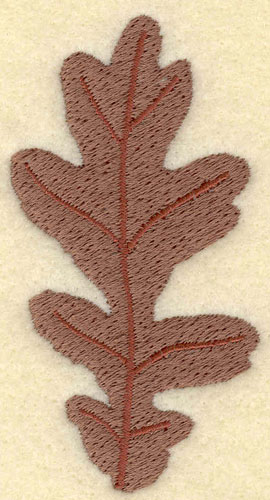 Embroidery Design: Oak Leaf Brown<br>1.73w X 3.28h
