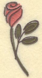 Embroidery Design: Rose Large<br>1.62w X 3.51h