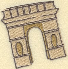 Embroidery Design: Arc De Triomphe<br>3.01w X 3.13